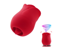 Vibrador De Suco De Lngua Rosa Para Mulheres (vermelho)