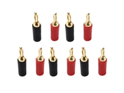 Laxiscreed Plugue Banana 2,5mm Em Latão Dourado, Soldável Para Alta Performance