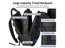 Mochila Lixada com Ventilador Resfriador Usb Portátil Impermeável