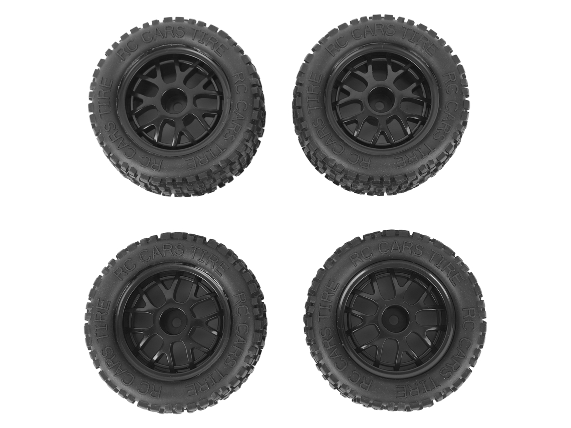 Mali 4 Pneus de Borracha para Rc Caminhão Universal para Modelo de Carro 1:14 1:16 1:18 Acessório