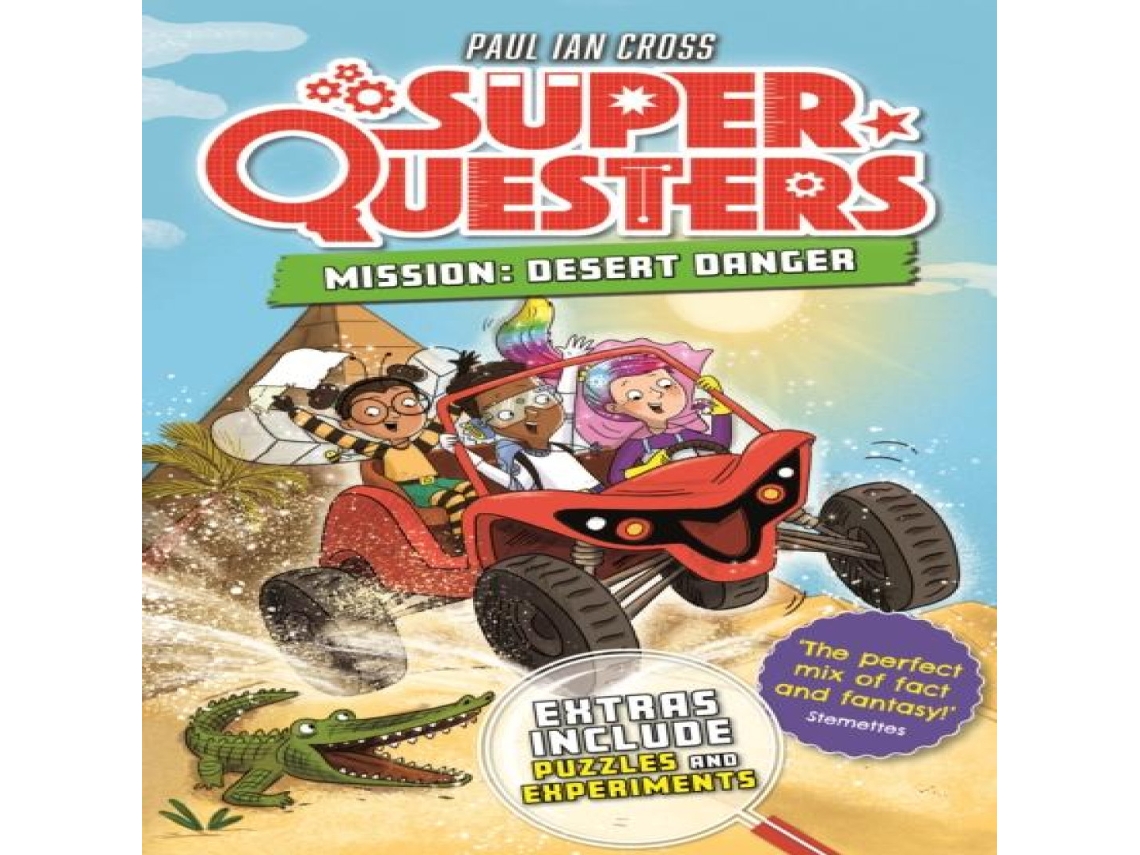 Livro SuperQuesters Mission Desert Danger de Paul Ian Cross (Inglês)