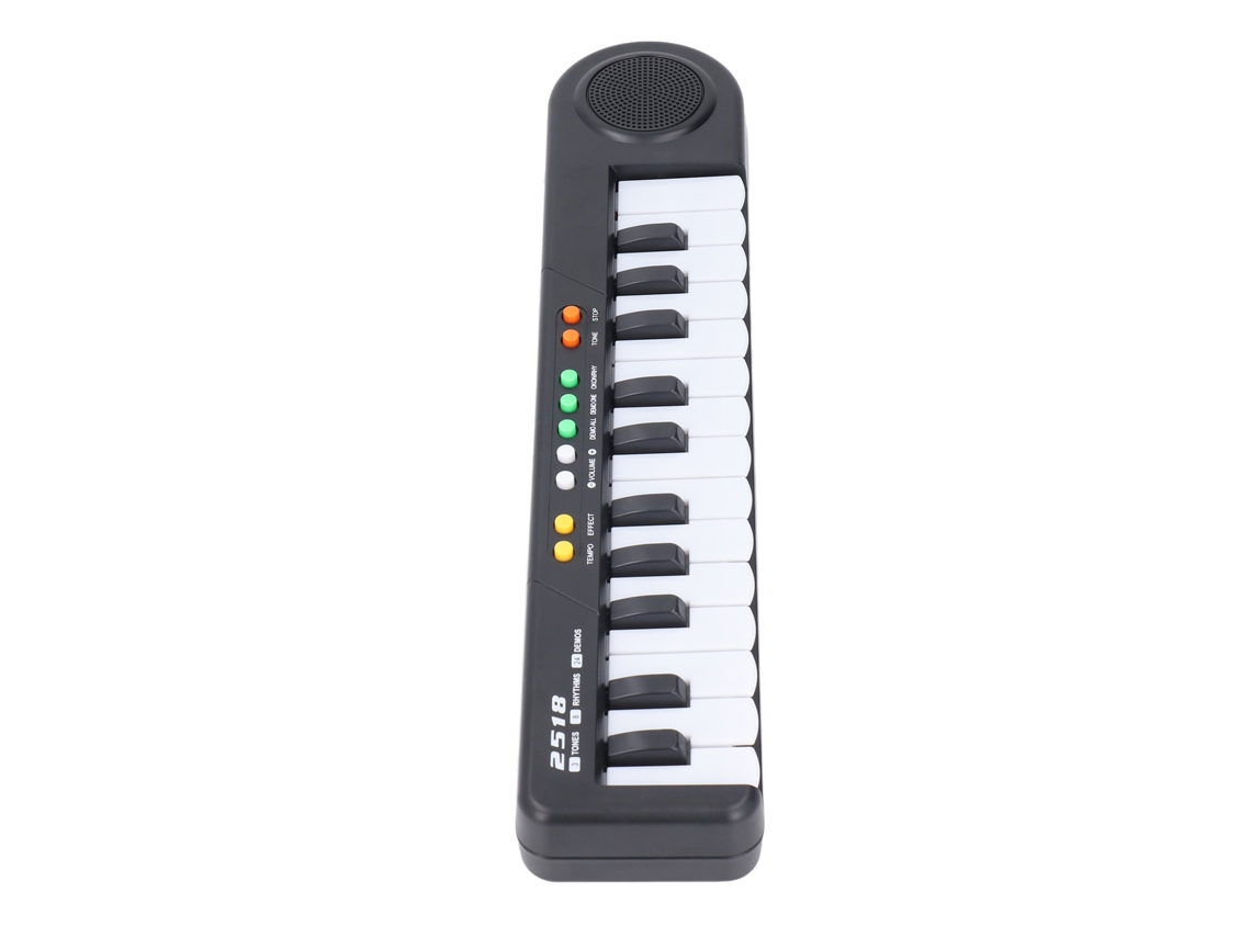 Primerox teclado Piano Eletrônico Infantil 25 Teclas Ajustável com 3 Timbres 8 Ritmos para Crianças