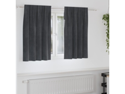 Vidaxl Cortinas Opacas 2 Unid. Cinzento-claro 140 X 140 Cm Veludo