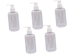 De 5 Frascos De Viagem Com Bomba Dosadora, Frascos Transparentes Recarregáveis Para Gel E Líquido