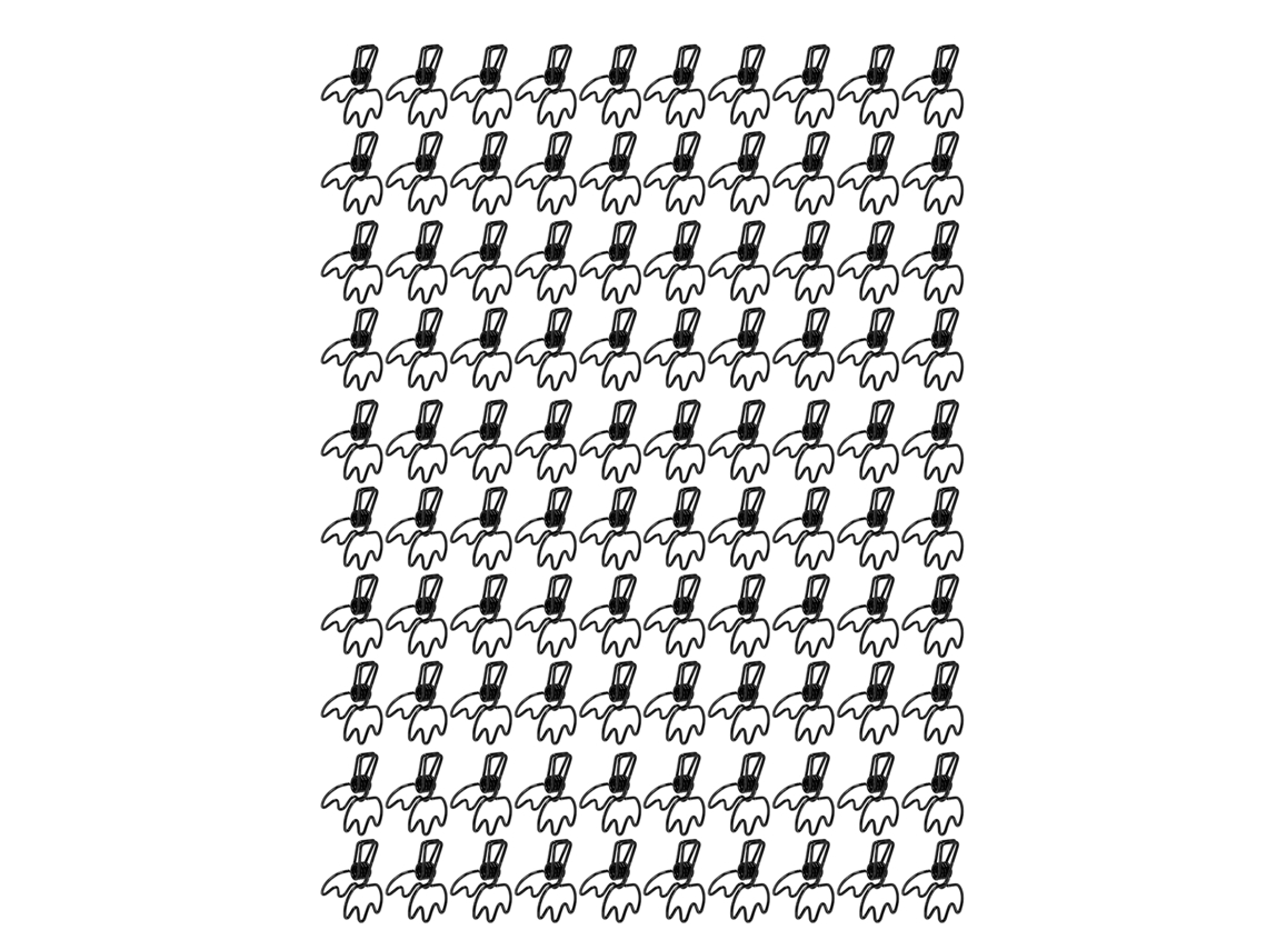 100 Clips para Documentos Cute Cartoon Crown Shape Metal Hollowed Long Tail Clips para Escritório Preto
