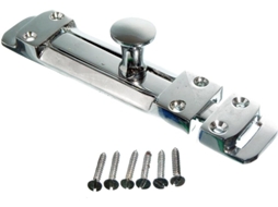 Conjunto Completo De 2 Fechaduras De Segurança Em Latão Cromado Com Parafusos De 100 Mm Para Montagem Própria.