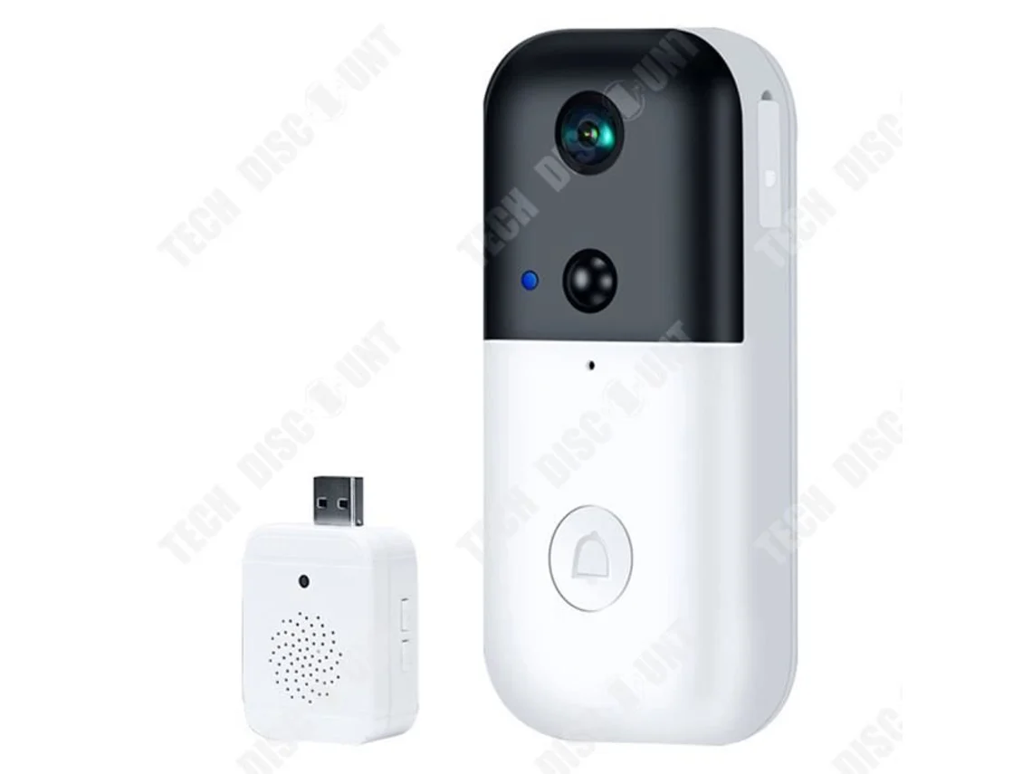 Vídeo Porteiro Sem Fio Td® Hd Wifi 1080p Detecção de Movimento Alimentação por Bateria Brilvibera wer