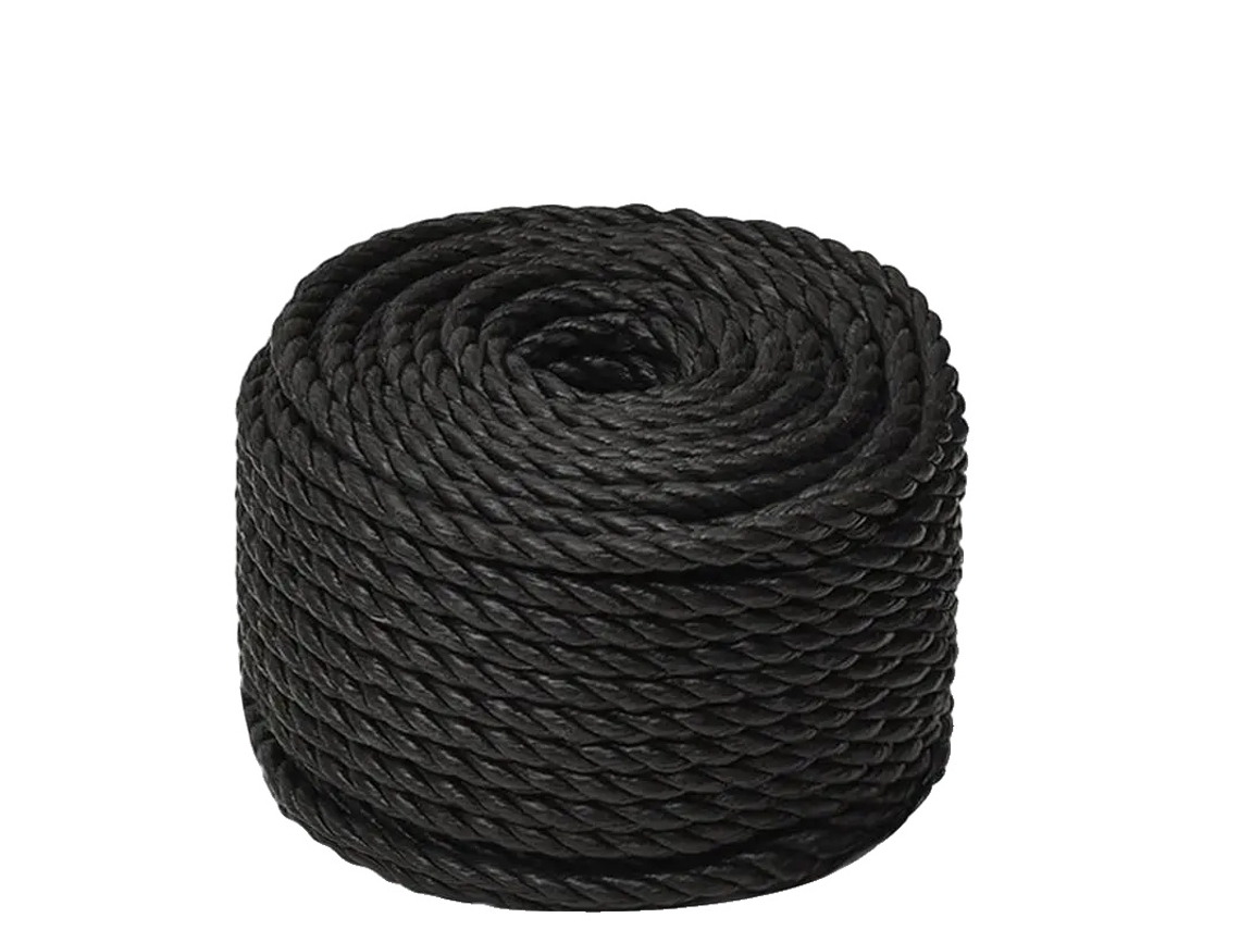 Corda De Trabalho, 100 M De Comprimento, Resistente Às Intempéries, Preto