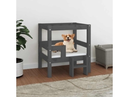Vidaxl Cama 55,5x53,5x60 Cm Madeira De Pinho Maciça Cinza