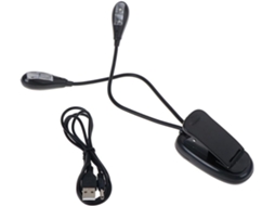 1 Luminária De Leitura Led Com Clip Para Mesas, Luz De Leitura Para Cama, 2 Níveis De Brilho, Perfeita Para