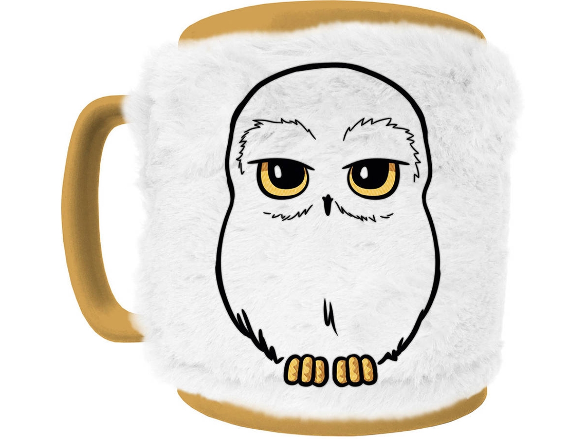Caneca Felpuda PYRAMID Harry Potter - Hedwig (Capa Removível - 440 ml)