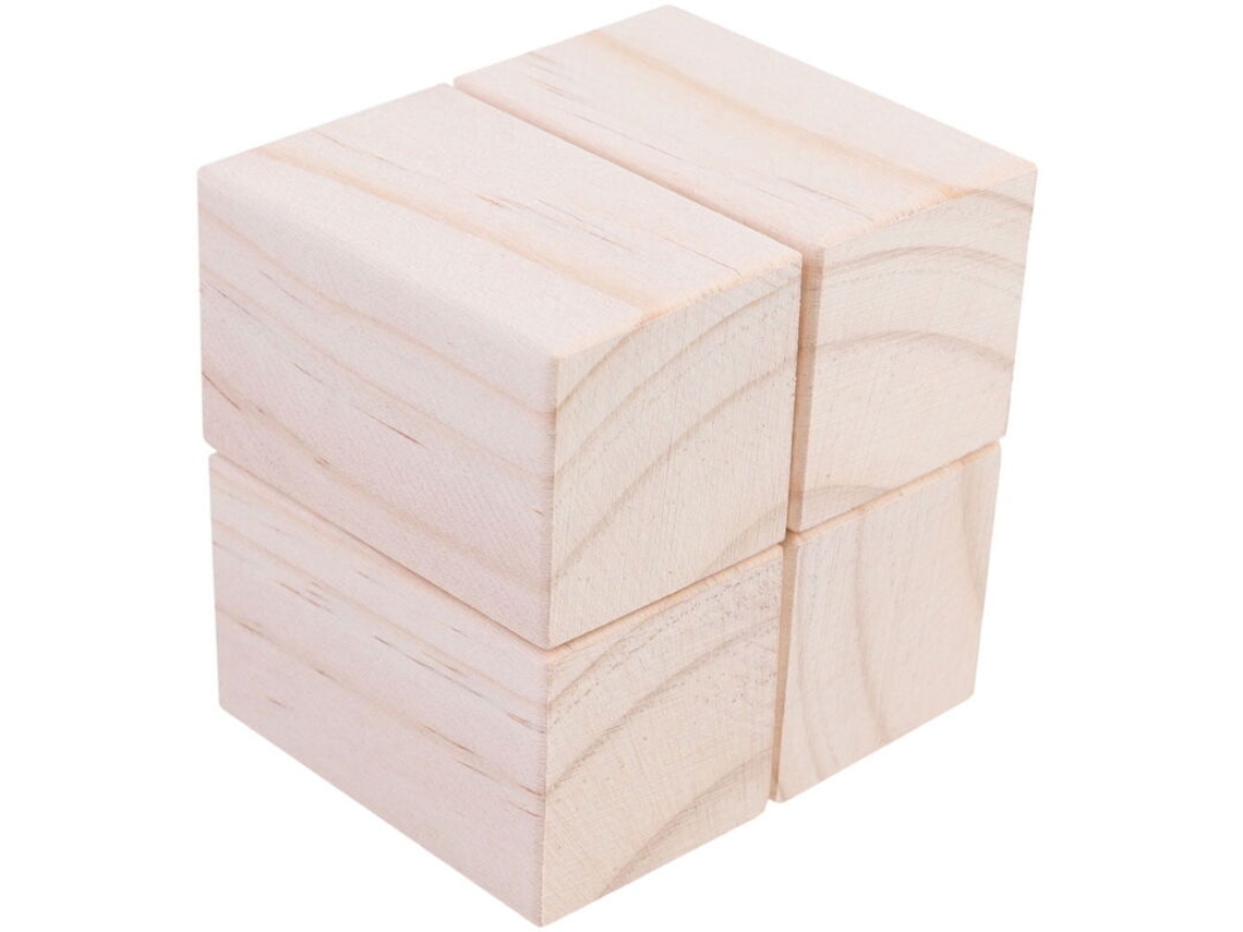Pés Para Móveis, 4 Peças, Em Madeira, 3 X 3 X 5 Cm, Para Mesas, Sofás, Móveis