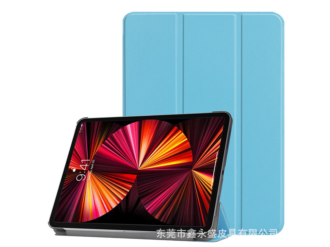 Capa Protetora Para Tablet Com Três Dobrasazul Claro Oneplus Pad 2 De 12,1 Polegadas Ushion (modelo De 2024)