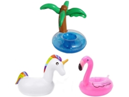 Conjunto De 3 Porta-copos Infláveis ​​para Piscina, Cerveja E Suco.
