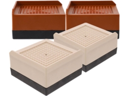 Elevadores De Móveis Abaodam Para Pés Mesa, Pretos, Base De Borracha Abs Resistente Ao Desgaste, 4 Peças Para Criar