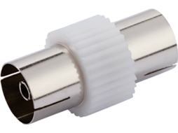 Adaptador VIVANCO Coaxial Duplo F (Branco)