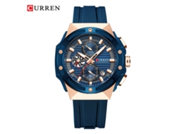 Relógio Masculino Esportivo Multifuncional com Pulseira de Silicone, Seis Ponteiros, Calendário e À Prova D'água. MDUG (azul)