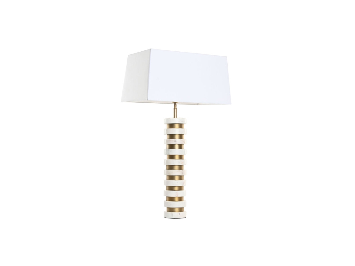 Lâmpada De Mesa Home Esprit Branco Bege Dourado 50 W 220 V