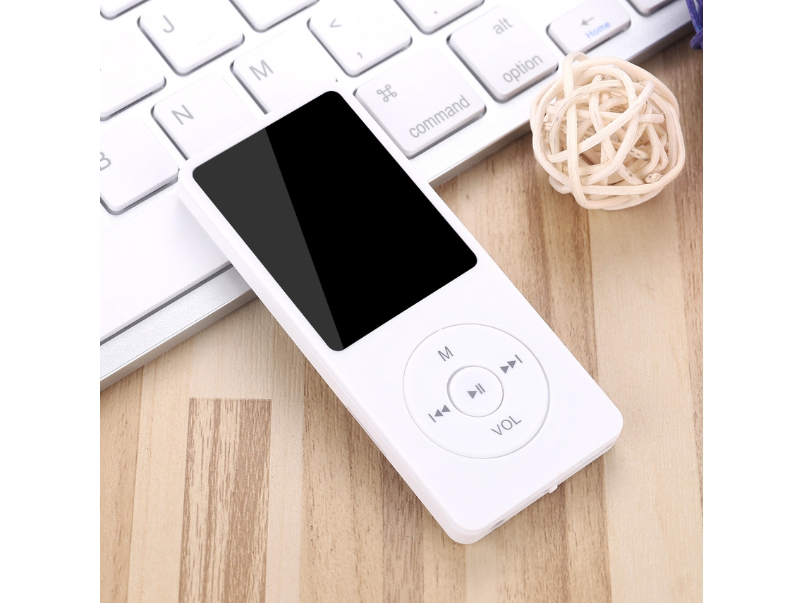 Reprodutor Mp3 Branco 8gb Com Bluetooth, Tela Lcd E Reprodução De Áudio