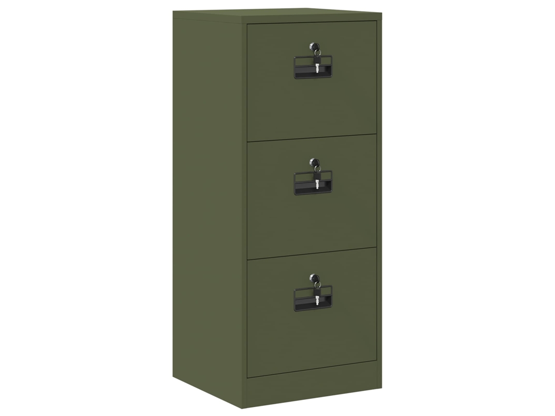 Armário de Arquivo com Gaveta Verde Oliva 44x50x106.5 cm MAISON EXCLUSIVE