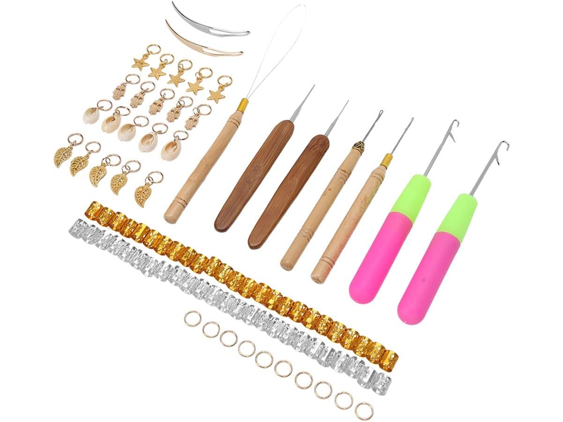Conjunto de 89 Anéis de Metal para Cabelo SFUSHOS