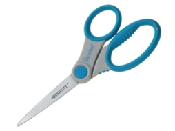 Tesoura WESTCOTT Soft Grip Microban (Cinzento e Azul - 17.7cm)