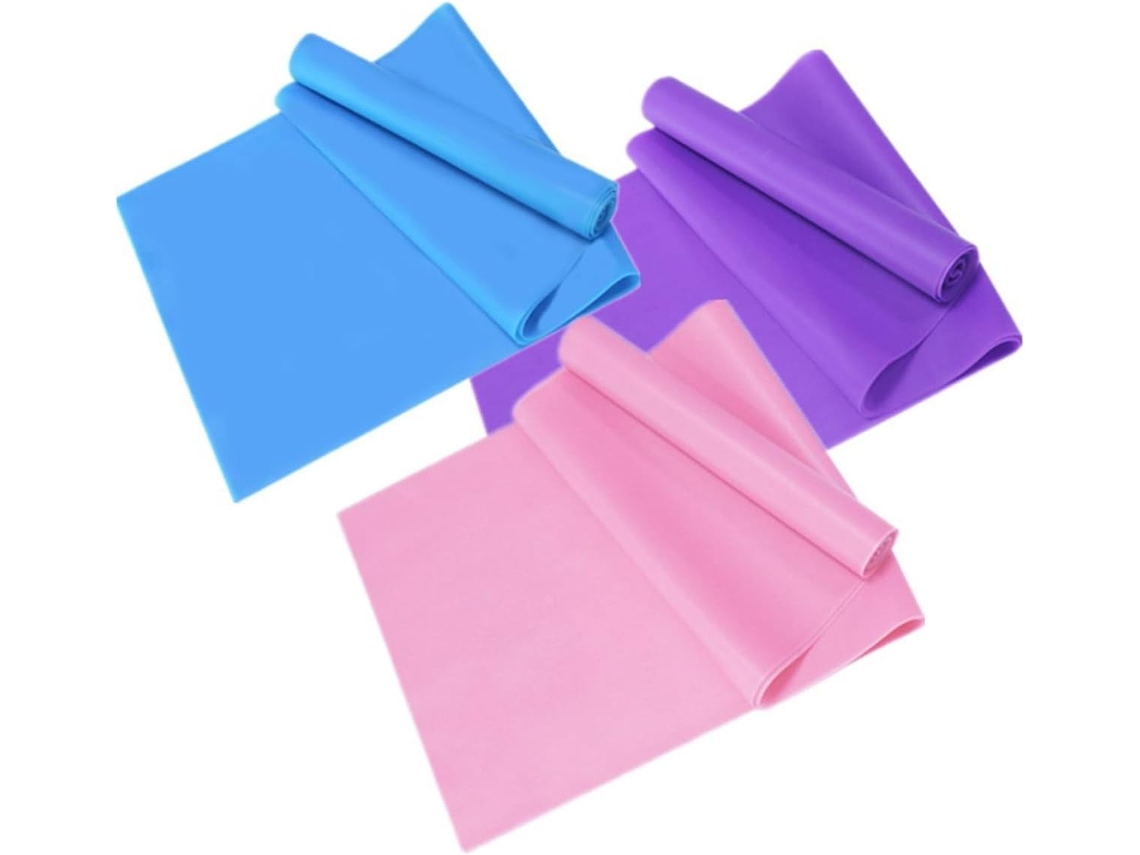 Conjunto De 3 Faixas Elásticas Resistência Para Ioga, Ideais Alongamento, Dança, Fitness E Exercícios Em Casa