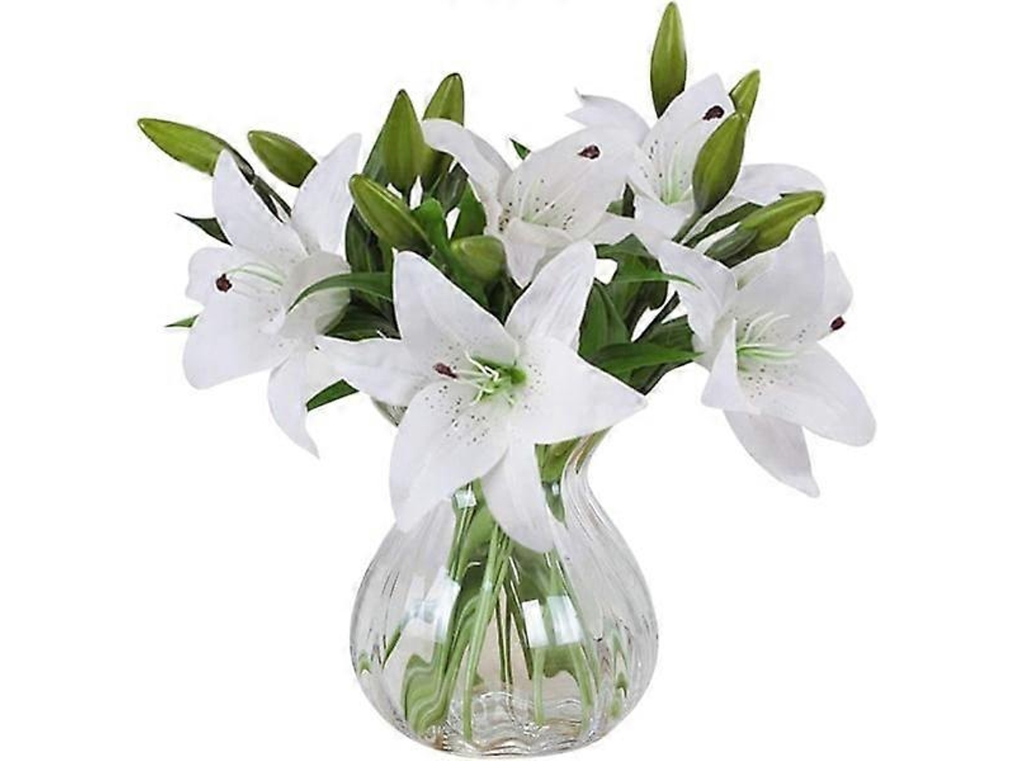 Flores Artificiais, 5 Unidades de Lírios Artificiais de Látex AQUAFORGE