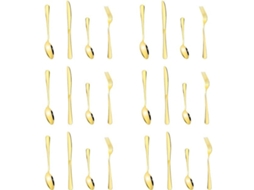 Configuração 24 Peças Utensílios Para 6 Pessoas Aço Inoxidável Fosco Tratamento De Superfície Brilhante Anti-rugosidade