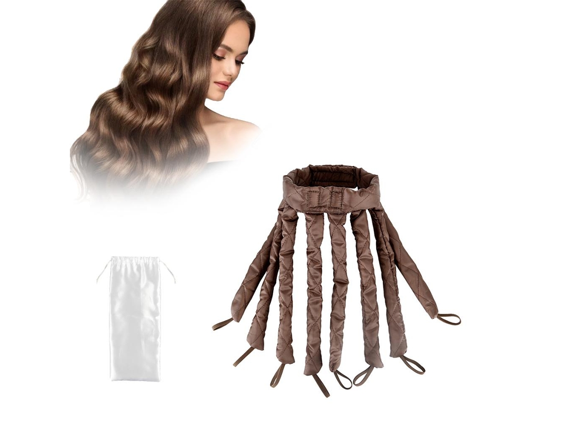Rolo De Cabelo Sem Calor Em Forma De Polvo Para Mulheres E Meninas - Ferramenta De Estilo Caseira Com Faixa Cabeluda