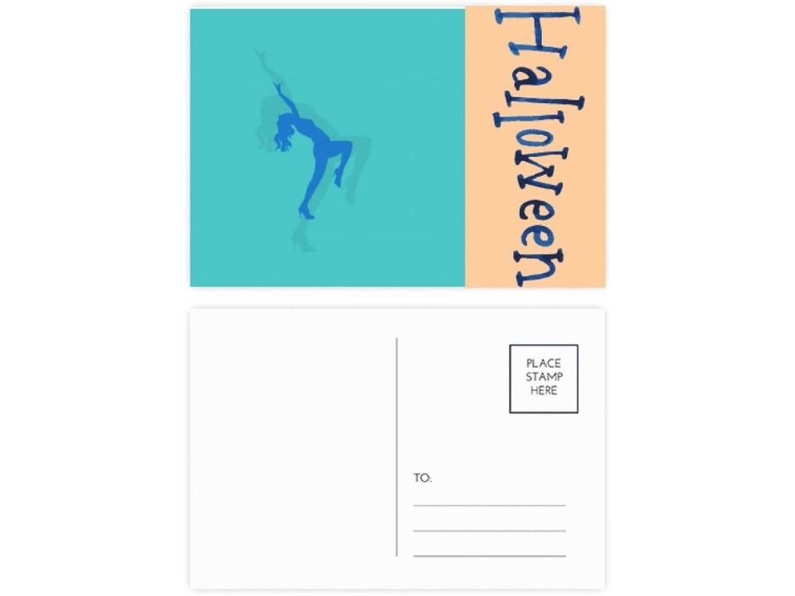 Pacote com 20 Cartões Postais de Halloween da Blue Dances Plump Girl 14,6 X 9,8 Cm