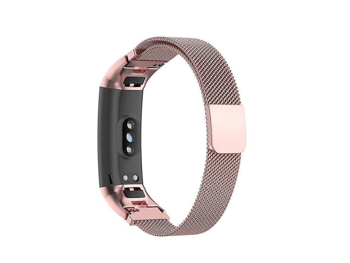 Pulseira de substituição de aço inoxidável com alça milanesa para Huawei Honor Band 5/4, cor dourada Ly Ebike