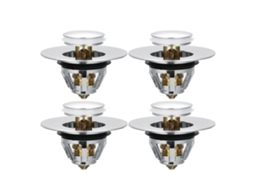 Filtro de ralo universal de aço inoxidável com sistema pop-up e fechamento por esfera, tampa de ralo com filtro anti-entupimento para banheiro e cozinha (pacote com 4)