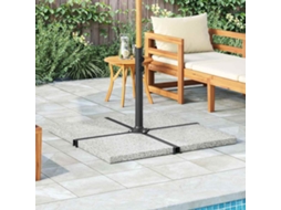 Vidaxl Base Em Granito Para Guarda-sol 25 Kg Quadrado Cinzento