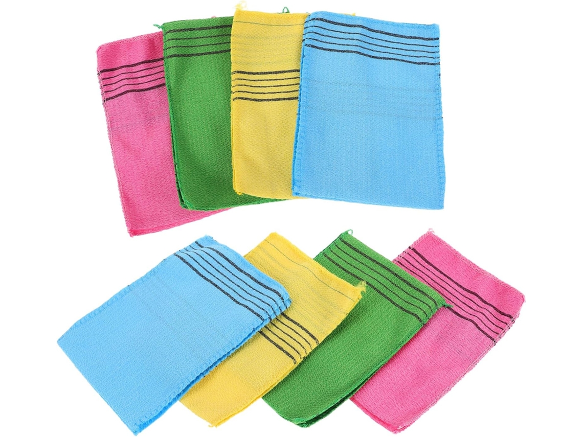 Serviette De Bain Exfoliante Polyester-coton 8 Pièces