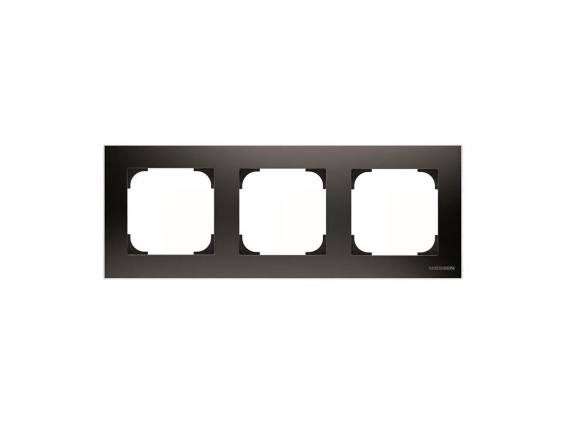 Moldura 3 Elementos Preto Soft Niessen Sky 8573 Ns