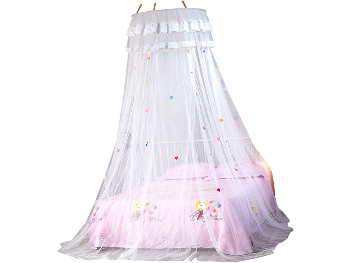 Cortina De Cama Suspensa Com Renda Em Formato Cúpula, Com Design De Mosquiteiro Para Casa E Hotel