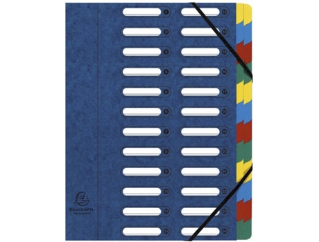 Pasta  Nature Future Harmonika Com Lombada Expansível E Janelas Recortadas A4 24 Compartimentos Azul