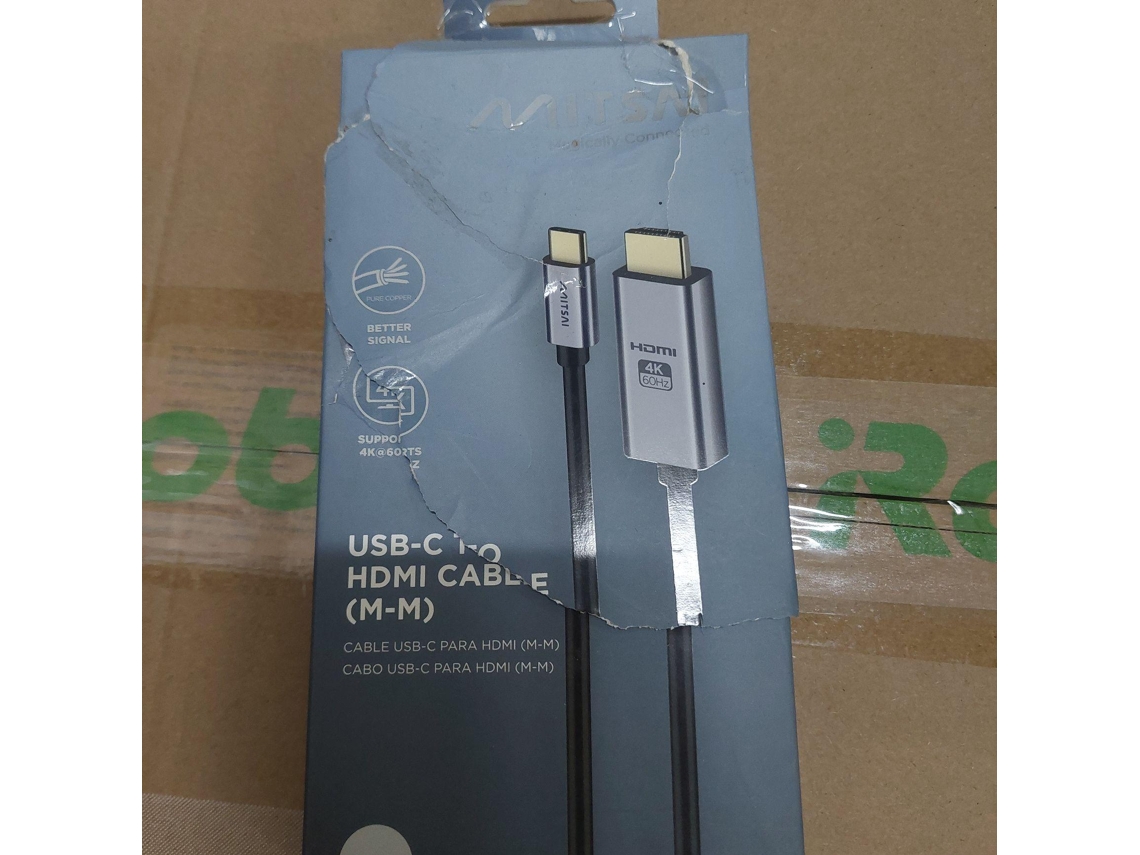 Cabo MITSAI Usb-C para HDMI (Outlet Caixa Aberta - 1.8M - Preto)