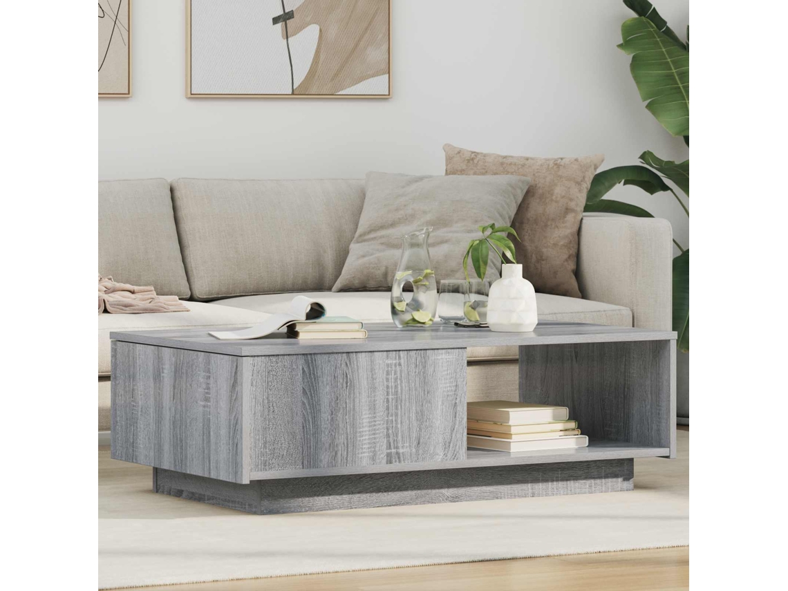 Vidaxl Mesa De Centro Cinza Sonoma 95 X 55 X 31 Cm