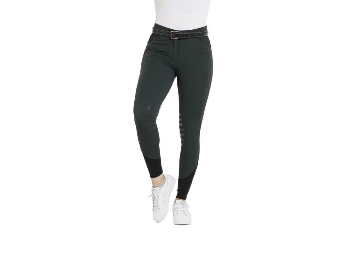 Calça de Montar com Reforço de Joelho de Silicone Josephine Preto 34Equitheme