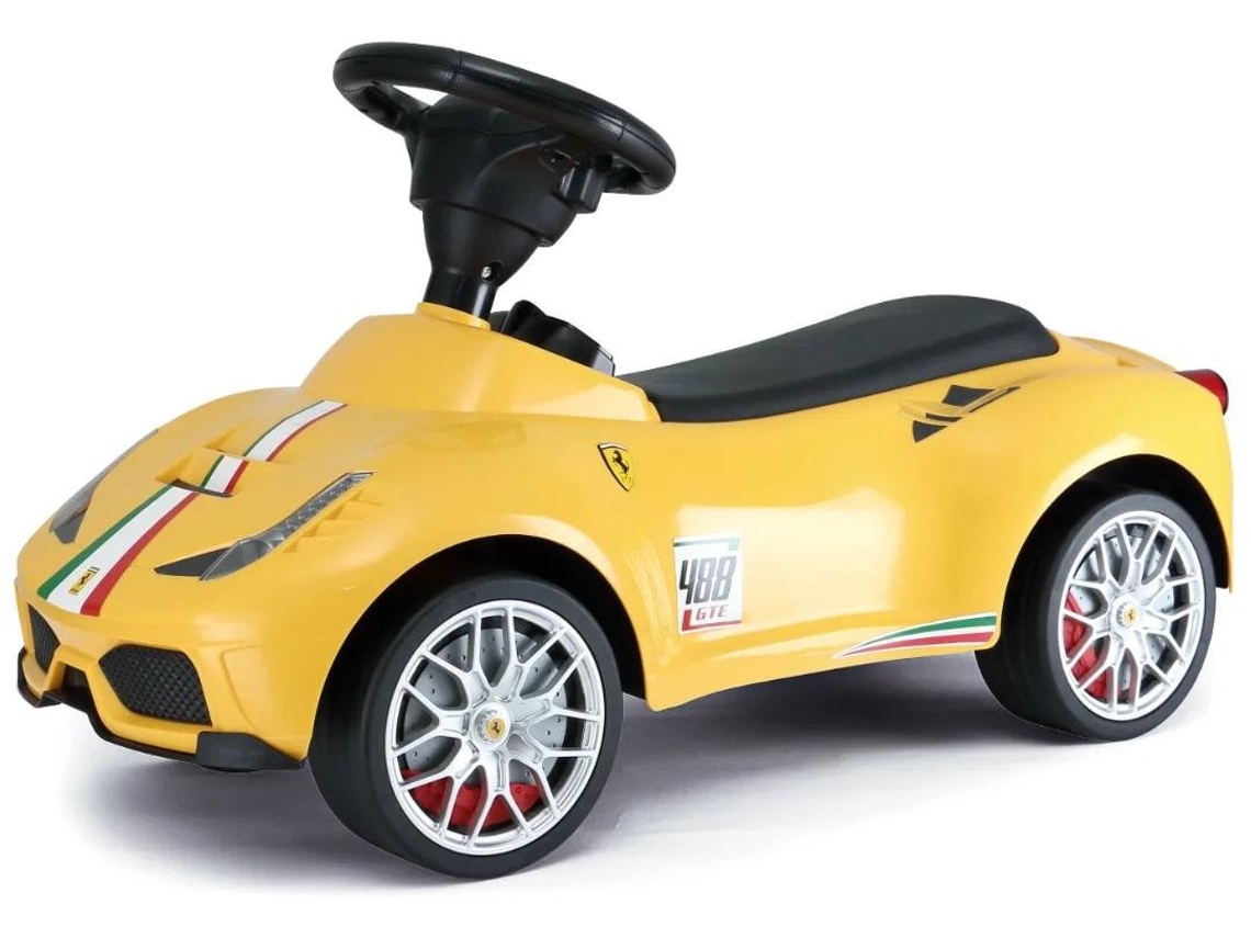 Carrito Montable Para Bebe - Ferrari 488 - 1 A 3 Anos - Amarelo