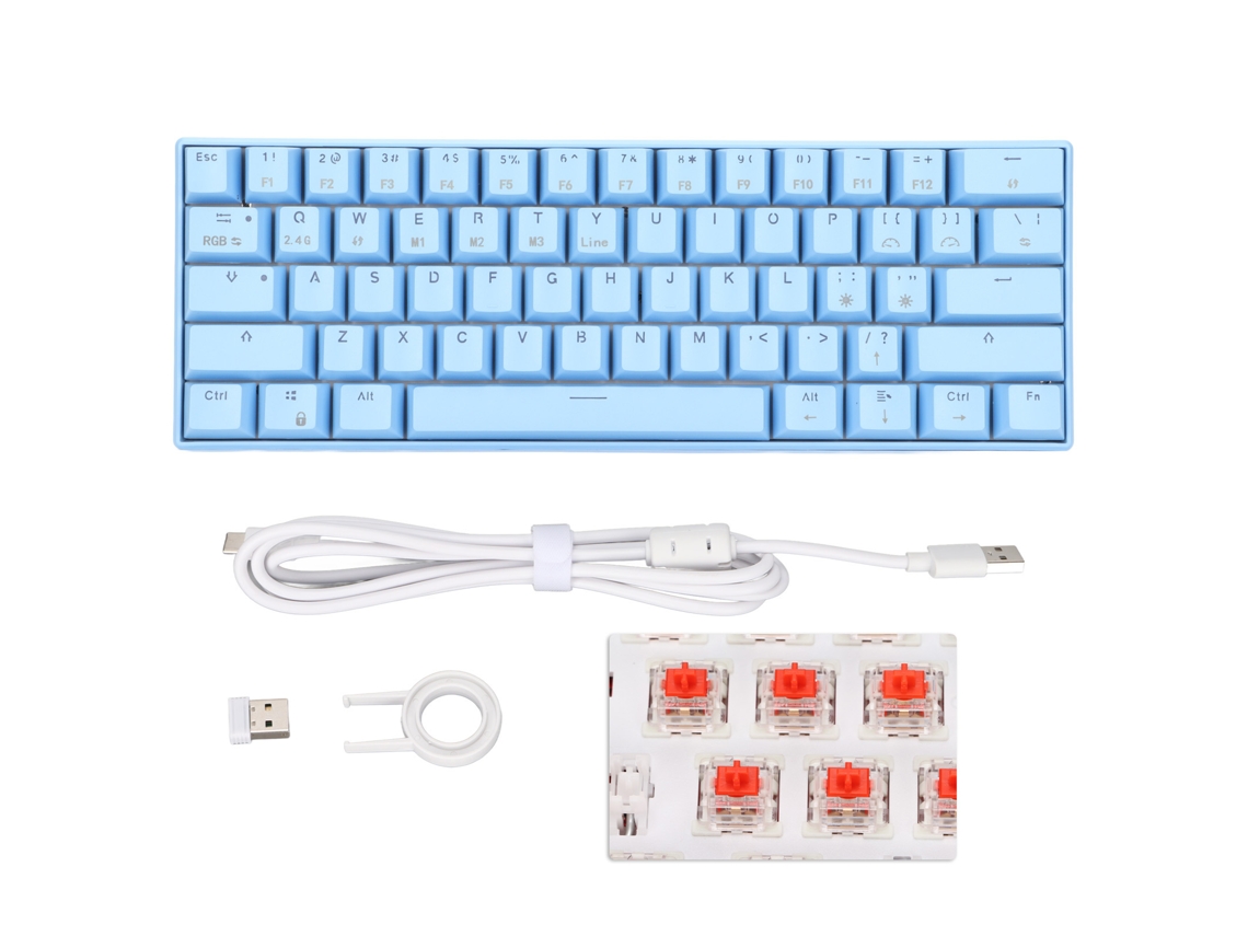 Teclado Mecânico LAXISCREED 61 Teclas Rgb 3 Modos