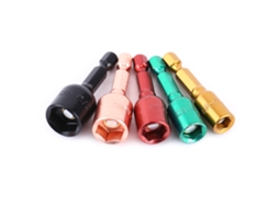 5 peças de adaptadores de soquete hexagonal para parafusadeira elétrica 1/4" 1/2", aço cromo vanádio, portátil S/MARCA