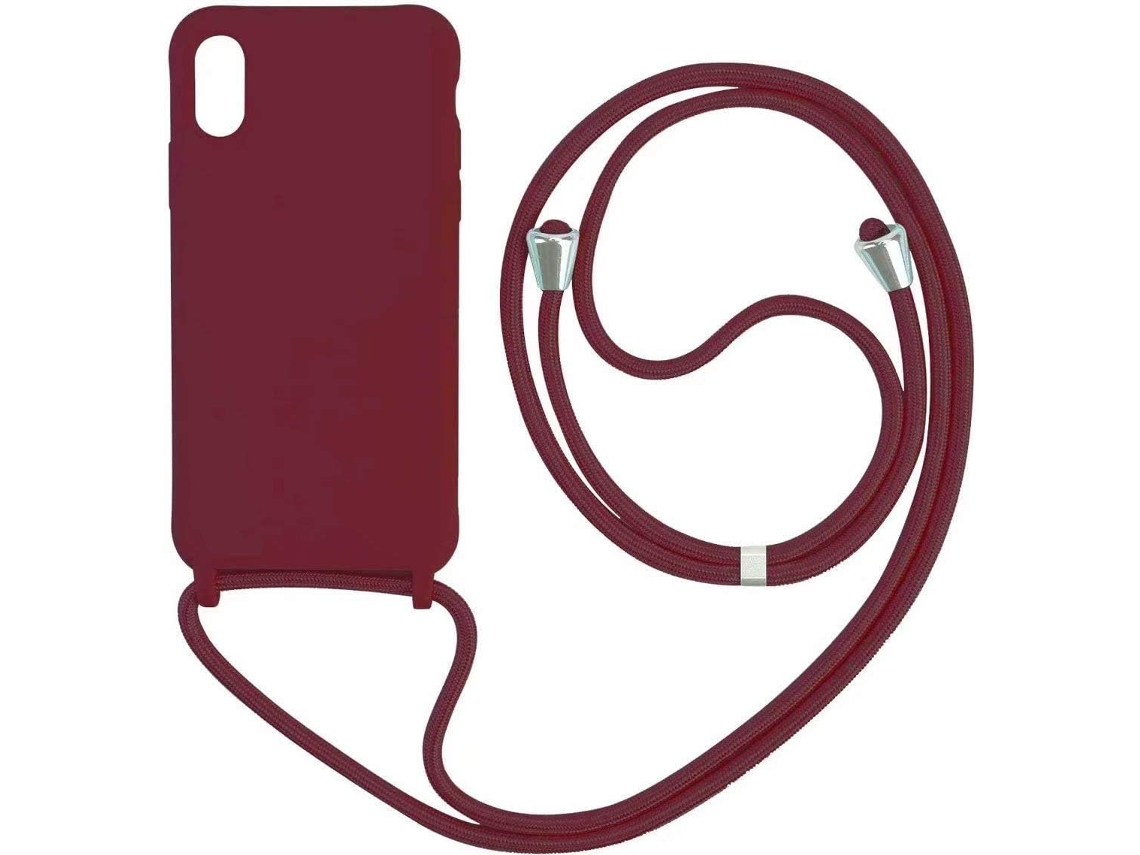 Capa Colar Protetora para iPhone Xs Max HONGWE. Silicone Vermelho