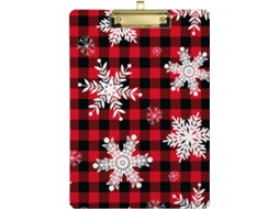 Prancheta com Gancho de Acrílico para Pendurar, Estampa Floco Neve Sobre Búfalo 31,8 X 22,9 0,3 Cm