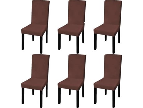 Capa Extensível VIDAXL para Cadeiras (Castanho - 45 x 45 x 55 cm)