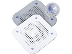 2026 captador de Cabelo para Ralo 2 Unidades Silicone com Sucatas para Banheiro Cozinha Cinza/branco