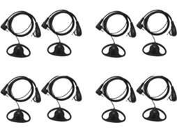 (6 Pack 2pin Advanced D Forme Clip-ear Ptt Casque Oreillette Mic Para Rádios À 2 Voies