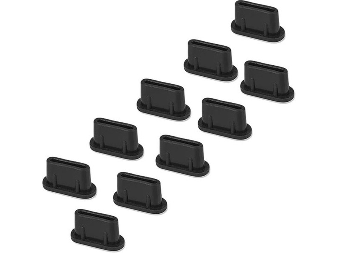 10 Unidades De Proteção Contra Póls Usb-c Em Preto